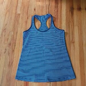 Lululemon Striped Blue Racerback Tank Top - Women
